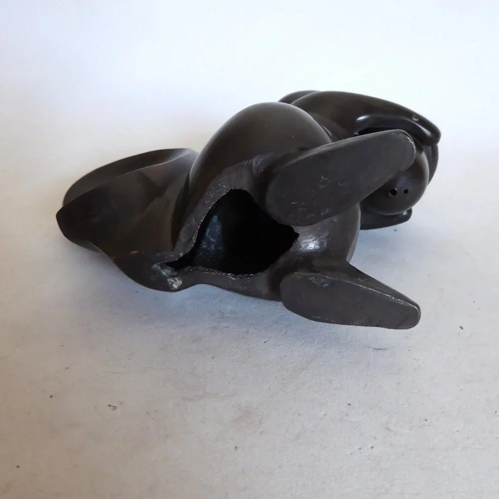 NEW RESTORATION HARDWARE BRONZE SQUIRREL HOLDING ACORN CANDLE HOLDER